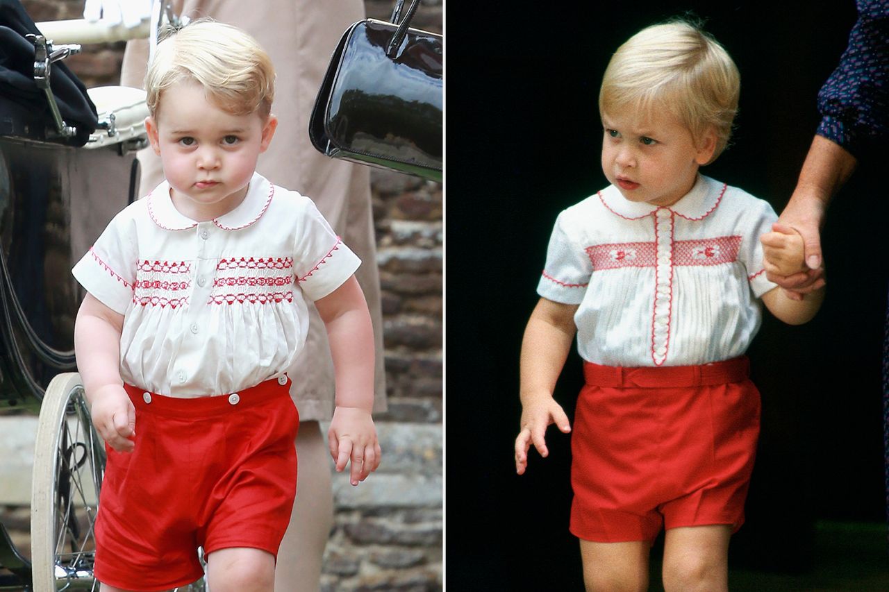 Prince George in 2015; Prince William in 1984.Credit: Chris Jackson/Getty; Tim Graham Photo Library via Getty