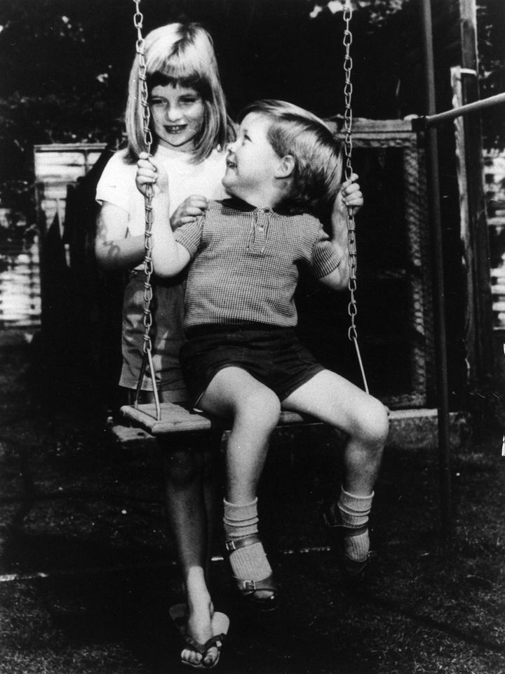 Lady Diana Frances Spencer (1961 - 1997), playing with her brother Charles Edward Maurice, Diana Spencer and Charles SpencerCredit: Hulton Archive/Getty