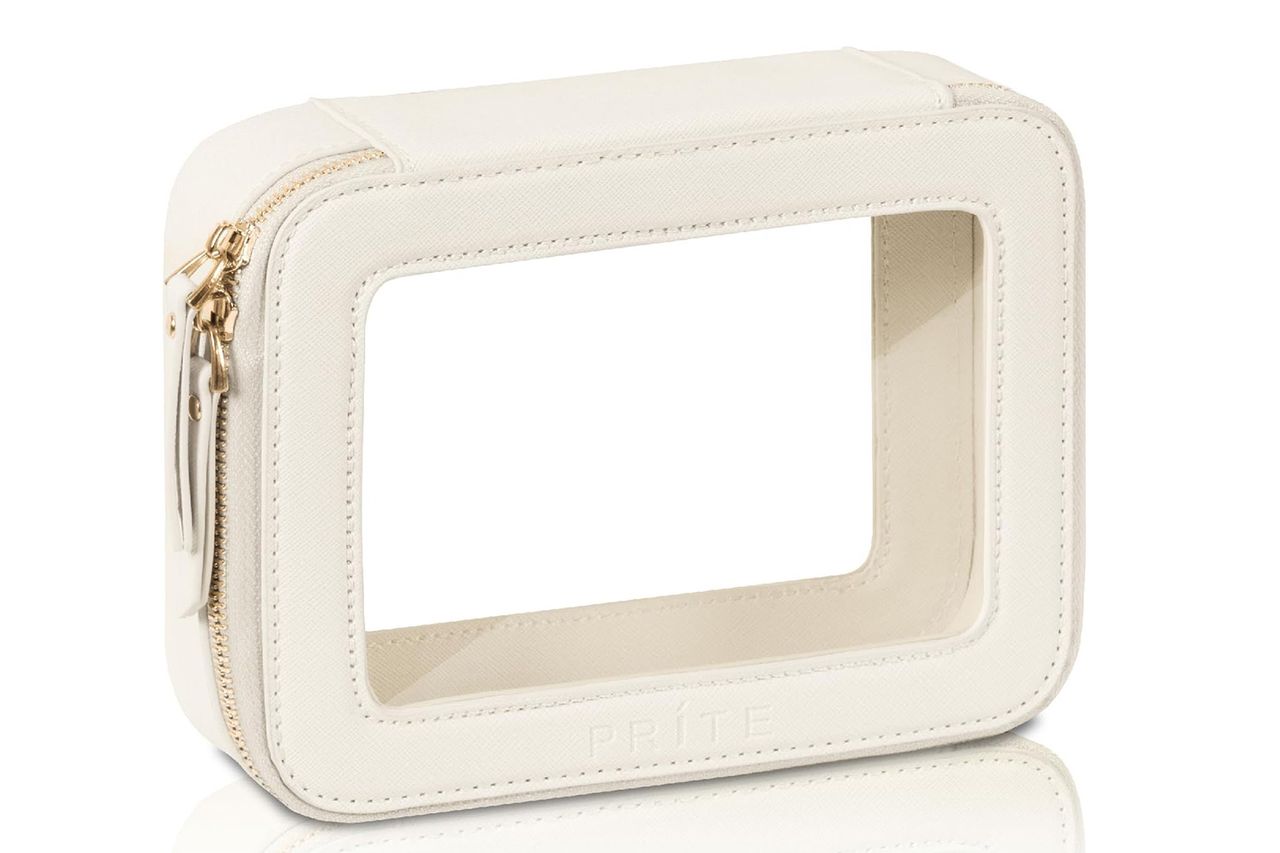 Prite Clear Makeup Bag Cosmetic Organizer Case Waterproof Travel Toiletry Credit: Amazon