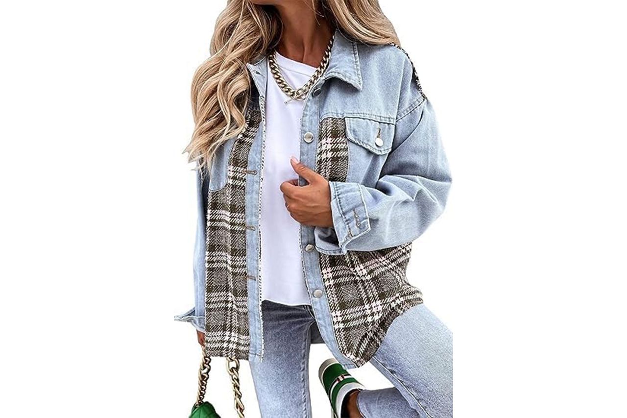 Amazon SHEWIN Women's Oversized Denim Jacket Credit: Amazon