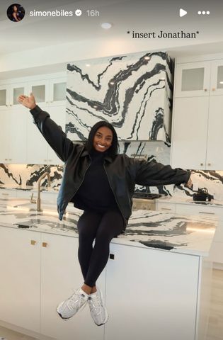 Simone Biles in her newly-built kitchen at her Texas homeCredit: Simone Biles/Instagram