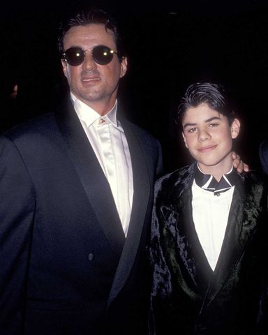 Actor Sylvester Stallone, son Sage Stallone Sylvester Stallone and Sage Stallone on Feb. 13, 1991 in Los Angeles.Credit: Ron Galella, Ltd./Ron Galella Collection via Getty