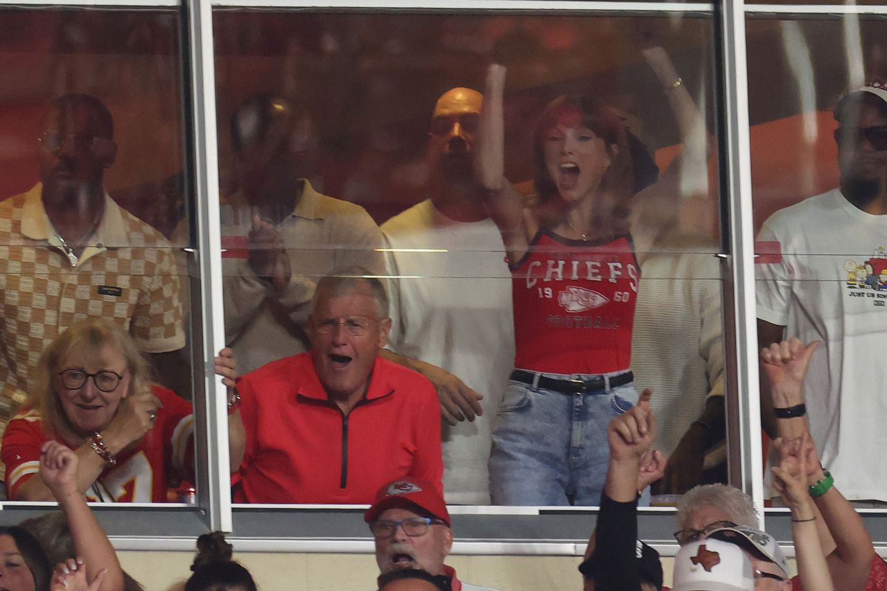 Taylor Swift attends the Chiefs game on Sept. 20, 2026Credit: David Eulitt/Getty