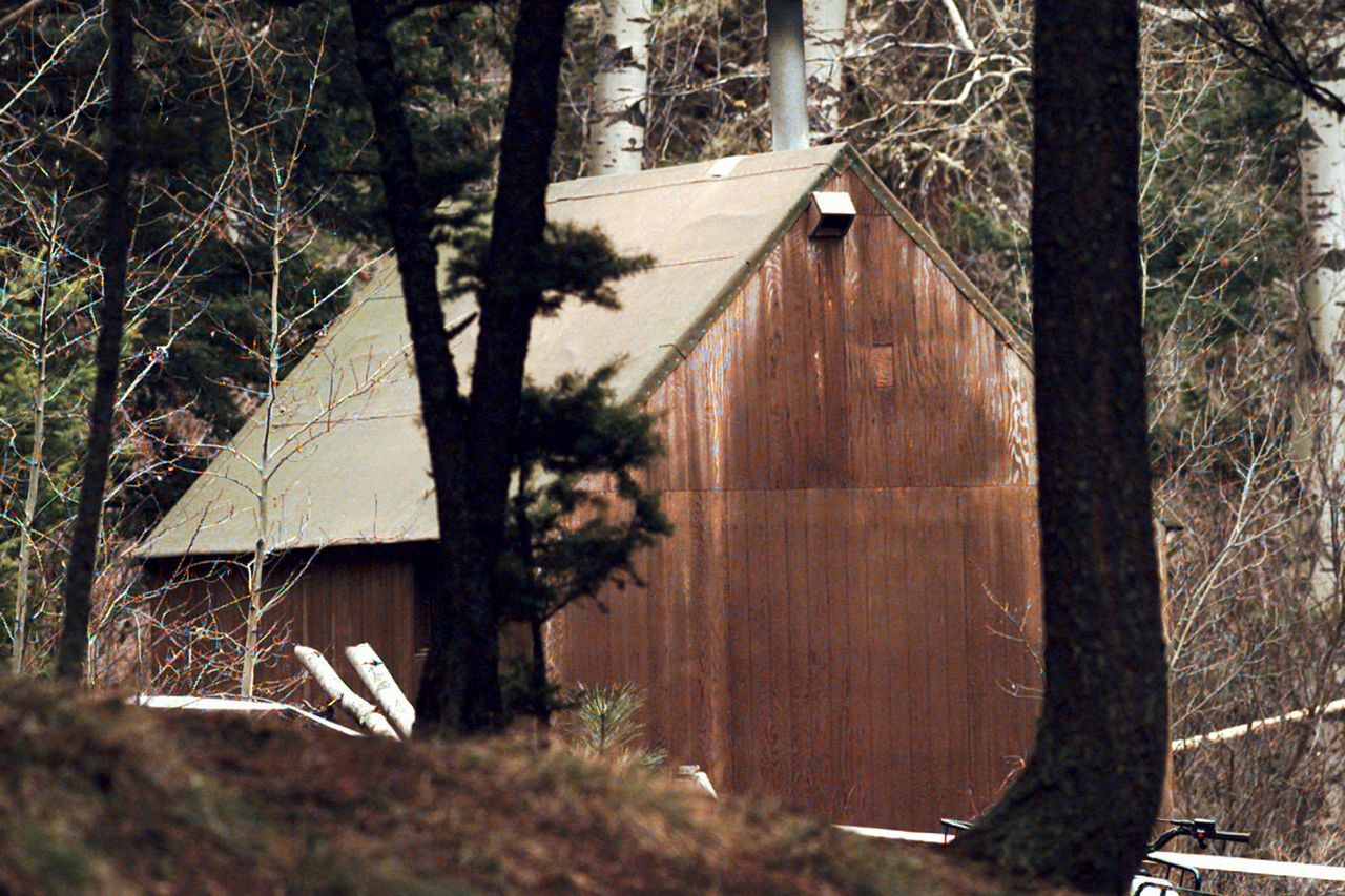 Ted Kaczynski’s cabin in the woods of Lincoln, Mont.Credit: Elaine Thompson/AP Photo