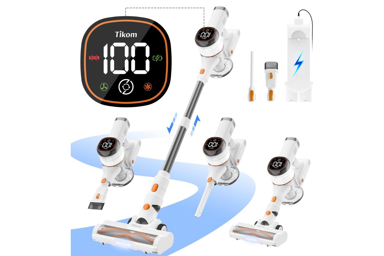 Tikom V500 Cordless Vacuum Cleaner For Home 40000Pa450W Stick Vacuum With Led Touch Screen Credit: Amazon