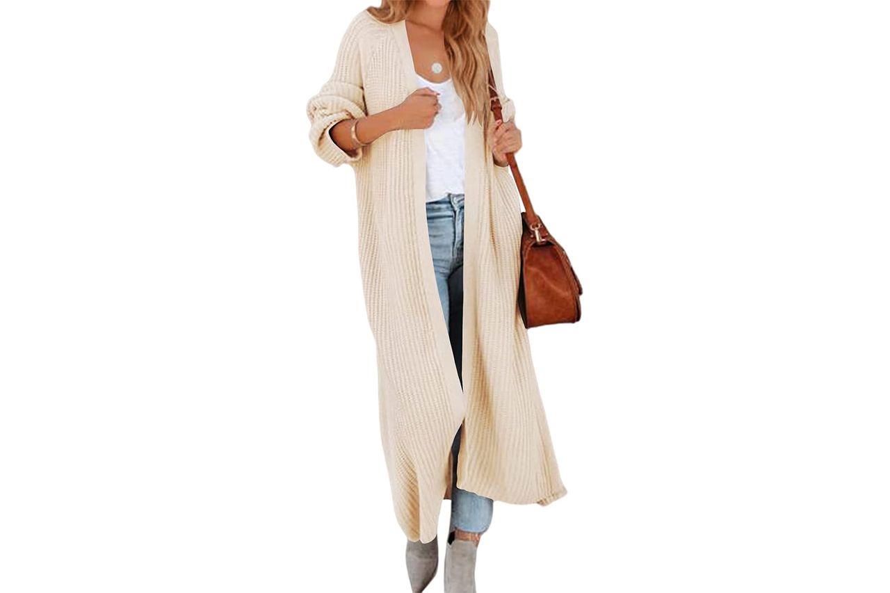 Trendy Oversized Long Cardigan Sweaters Credit: Amazon